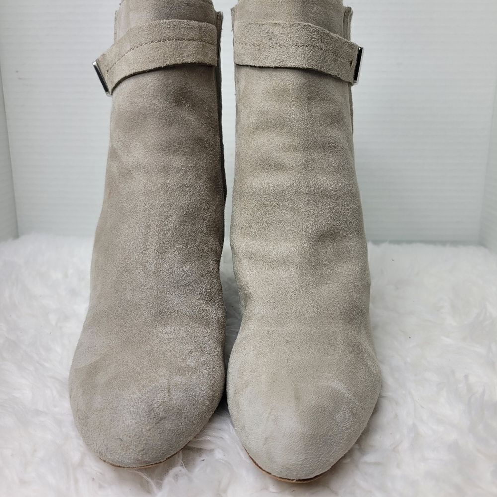 Coach Letty Womens Size 9.5 B Gray  Suede Ankle Wedge Heel Boots Bootie - Picture 2 of 9